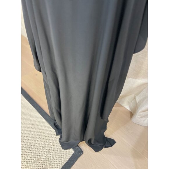 OCEAN + MAIN Black Silk V-Neck Placket Long Caftan Sz 2X - Picture 7 of 12